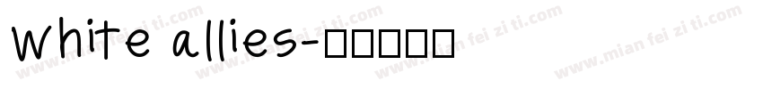 white allies字体转换